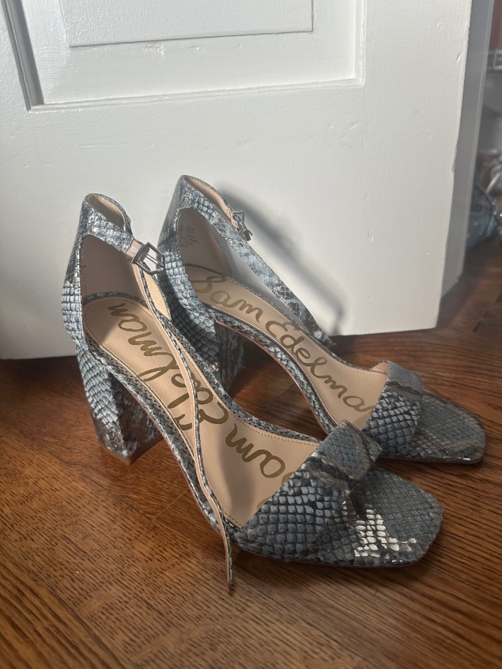 Sam Edelman Yaro Snake Print Block Heel